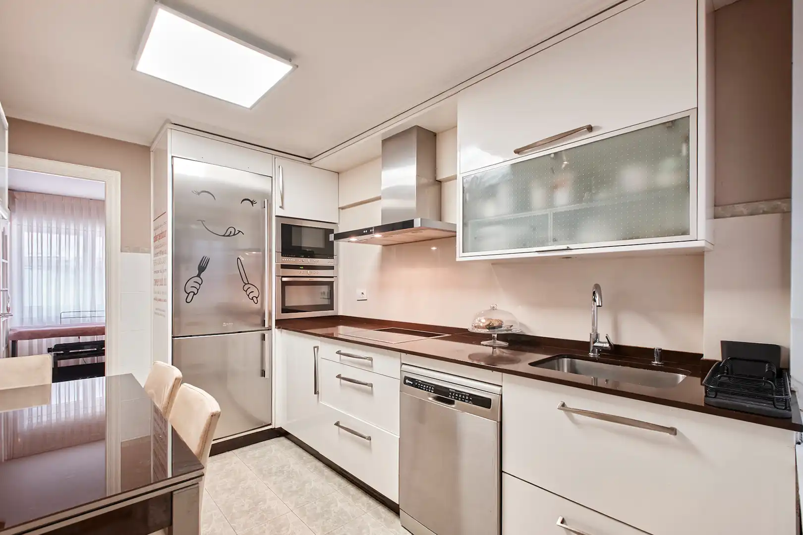 Kitchen of Flat for sale in A Coruña Capital   with Parquet flooring, Terrace and Storage room