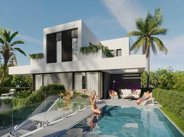 Chalet con piscina en venta en Golf Bahía
