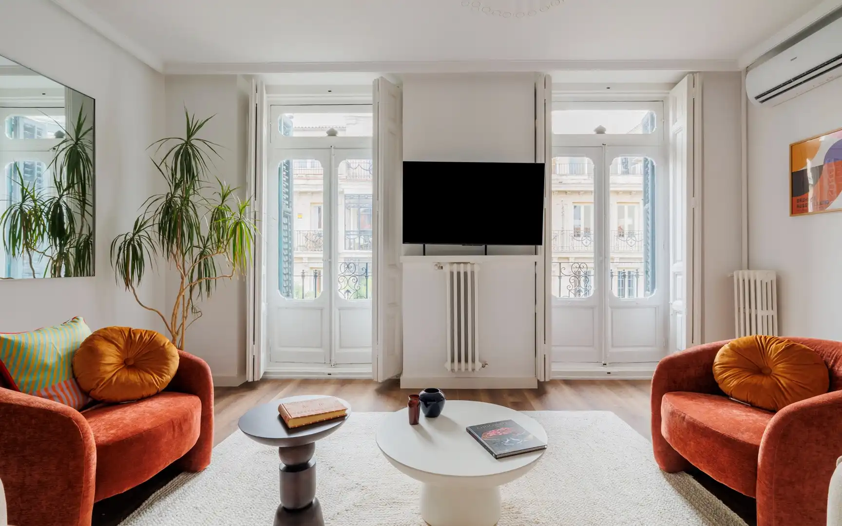 Sala de estar de Piso de alquiler en Madrid con Aire acondicionado, Calefacción y Amueblado