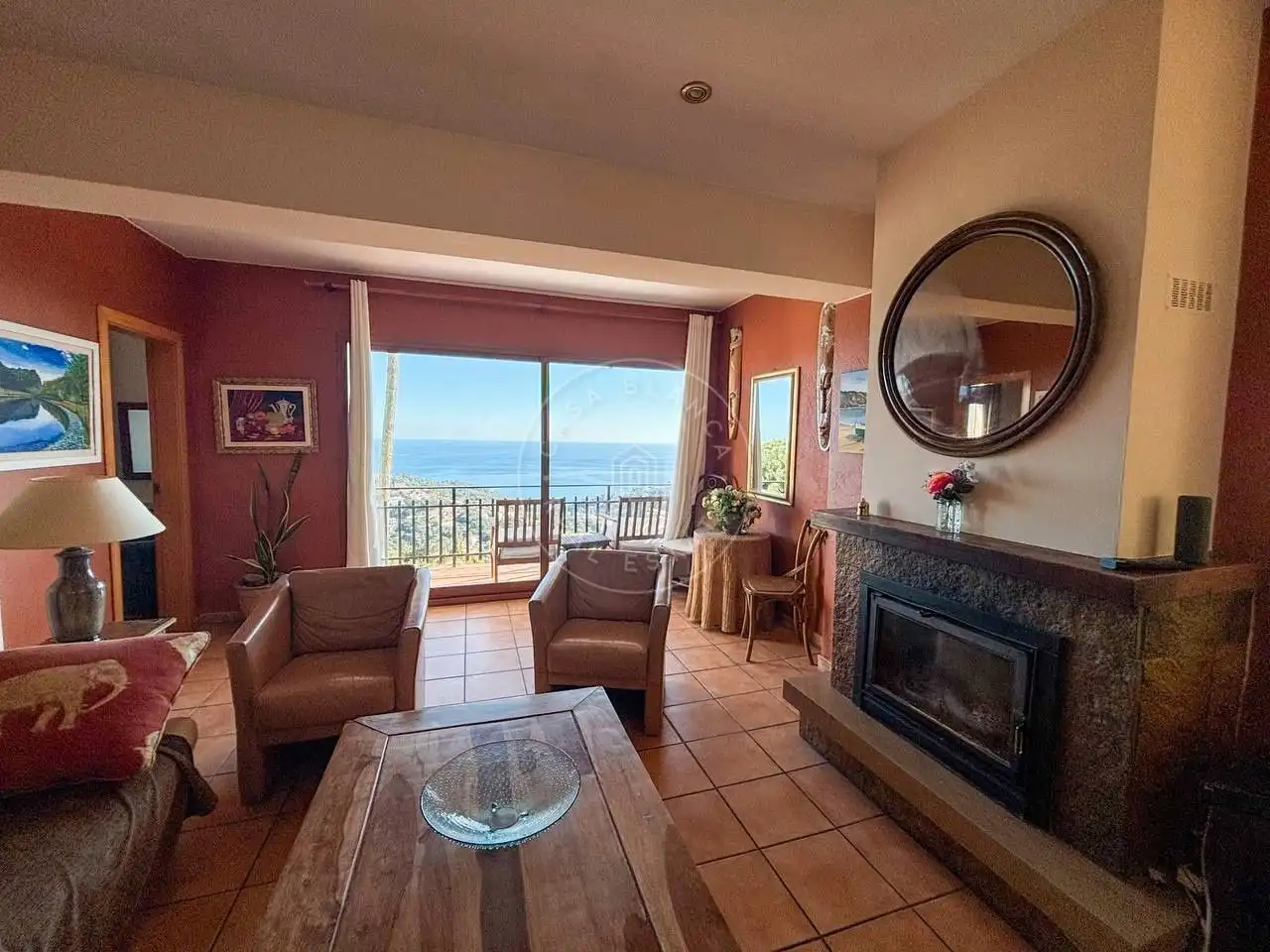 Wohnzimmer von Haus oder Chalet zum Verkauf in Lloret de Mar mit Heizung, Privatgarten und Abstellraum