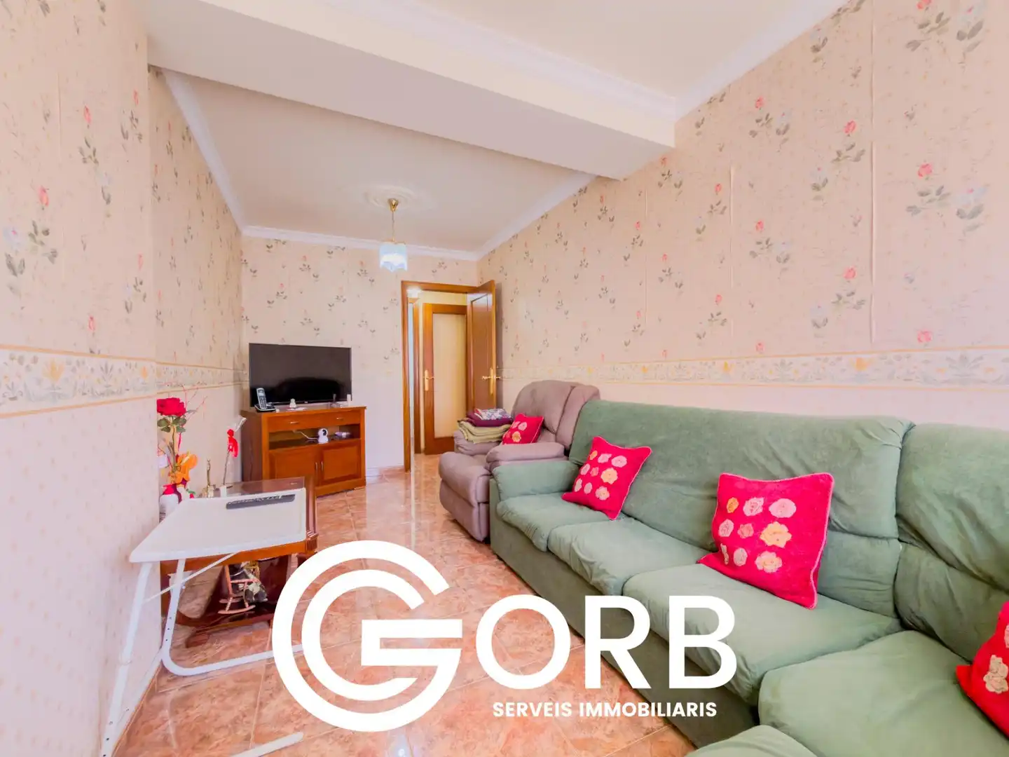 Sala de estar de Piso en venta en Mataró con Terraza y Balcón