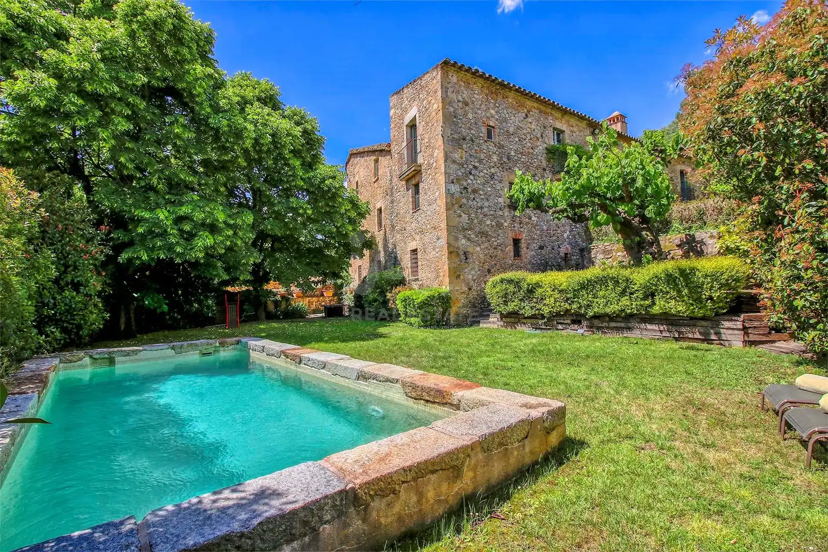 Jardí de Finca rústica en venda en Vilademuls amb Calefacció, Terrassa i Piscina
