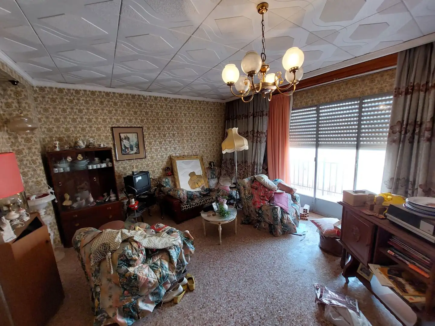 Sala de estar de Piso en venta en Ondara con Calefacción, Amueblado y Balcón