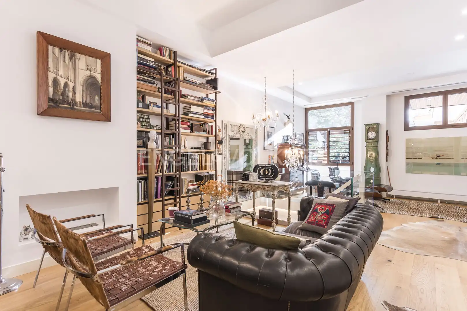 Sala d'estar de Apartament de lloguer en Madrid amb Aire condicionat, Calefacció i Parquet