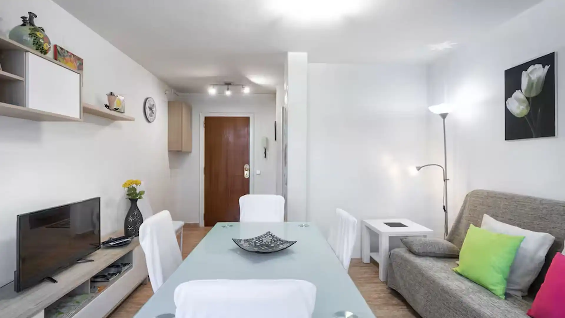 Comedor de Apartamento de alquiler en Lloret de Mar con Aire acondicionado, Calefacción y Jardín privado