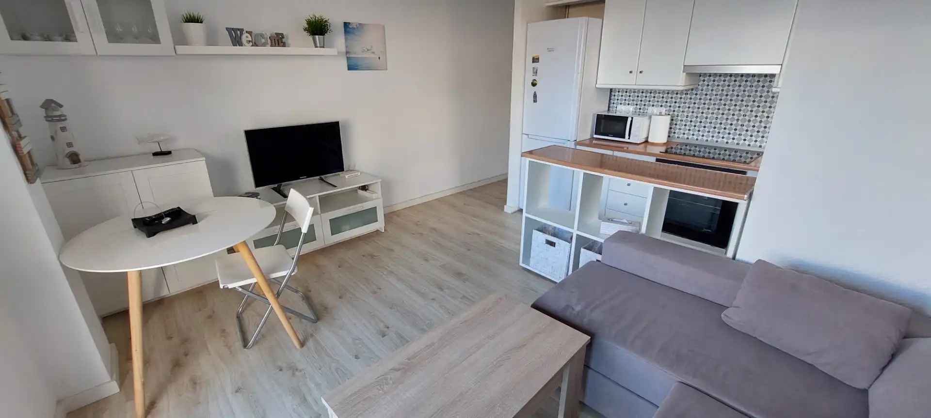 Sala de estar de Piso en venta en Santa Pola con Parquet, Terraza y Amueblado
