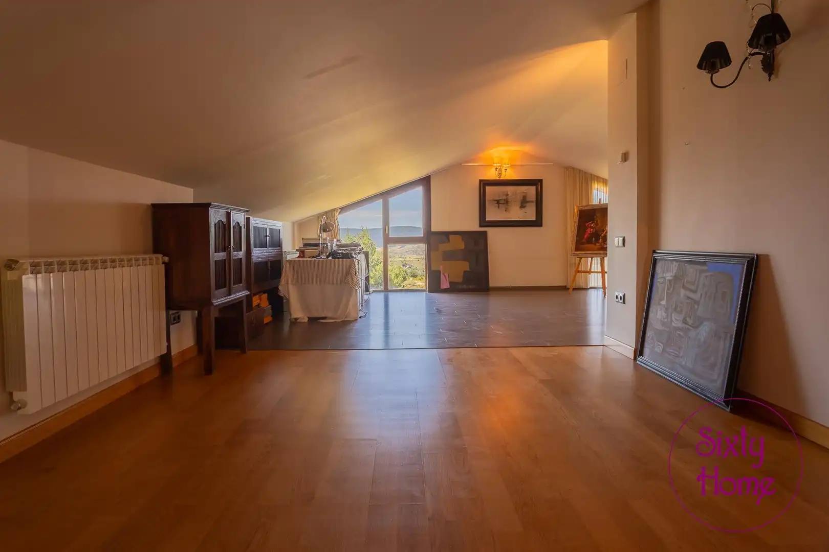 Sala de estar de Casa o chalet en venta en Jaca con Calefacción, Jardín privado y Parquet