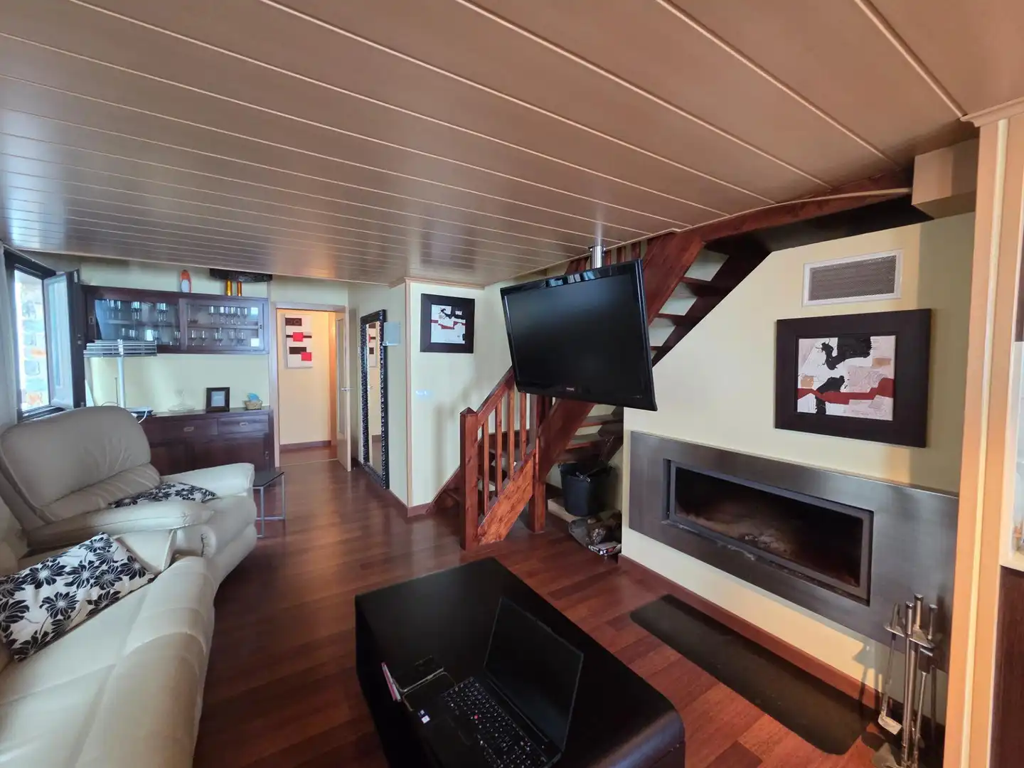 Sala de estar de Ático en venta en Encamp con Calefacción, Parquet y Amueblado