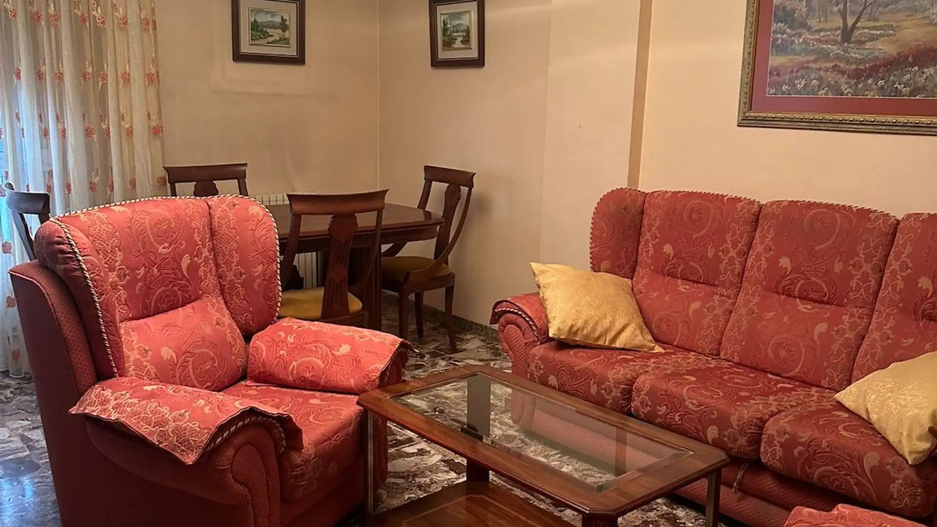 Sala d'estar de Pis de lloguer en Valladolid Capital amb Calefacció, Terrassa i Moblat