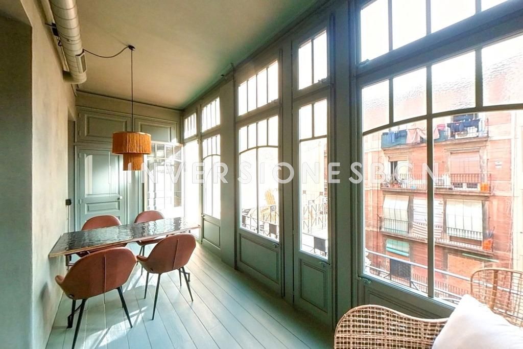 Dining room of Flat to rent in  Barcelona Capital  with Air Conditioner, Heating and Terrace