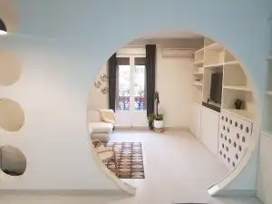 Wohnzimmer von Wohnung zur Miete in Madrid mit Klimaanlage, Heizung und Möbliert