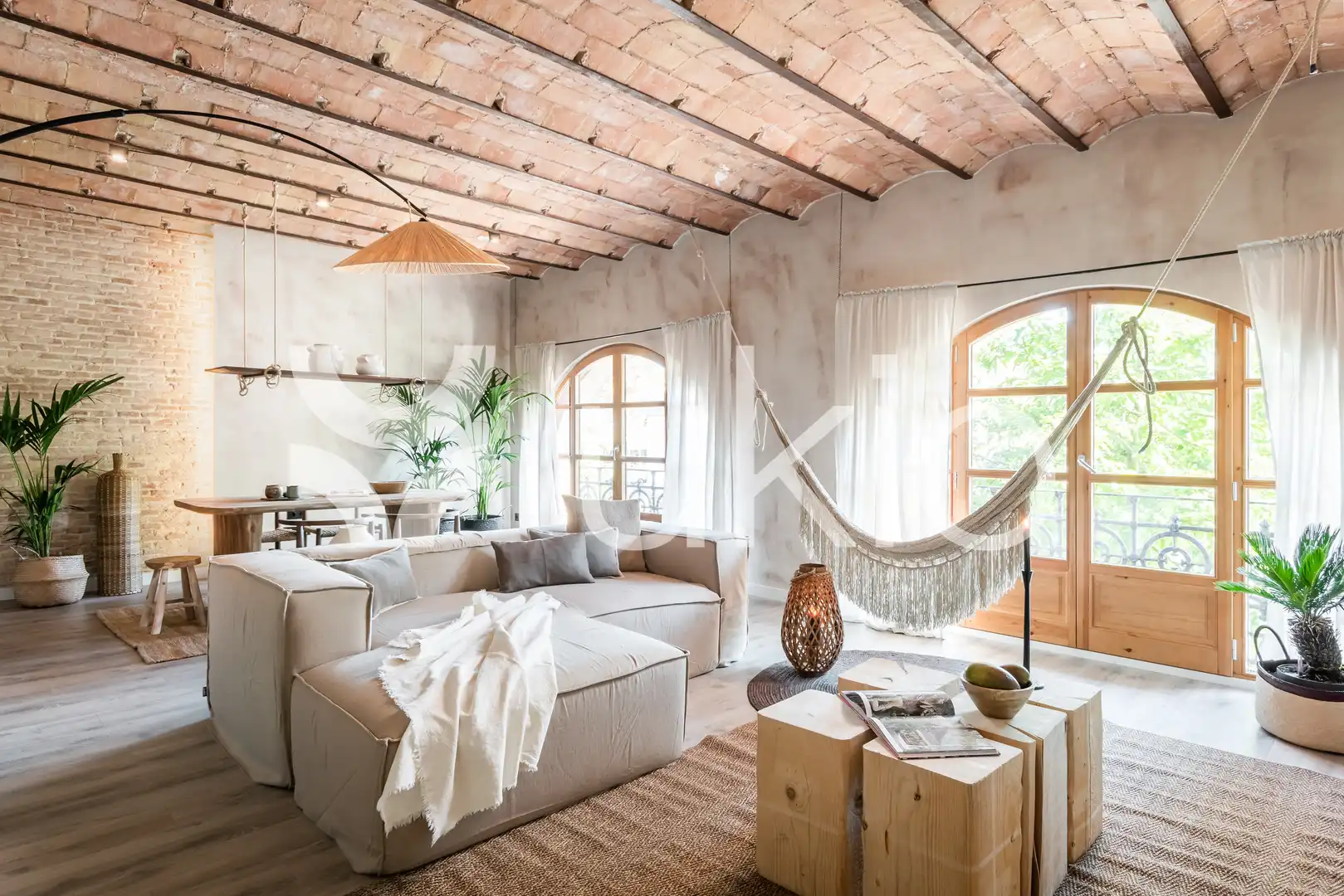 Sala d'estar de Apartament de lloguer en Barcelona amb Aire condicionat, Calefacció i Terrassa