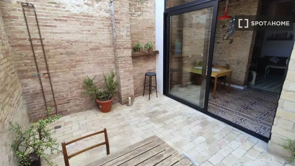 Terrace of Flat for rent in Valencia  with Air Conditioner, Heating and Furnished