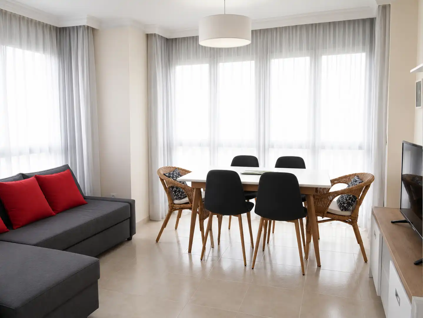 Esszimmer von Wohnung zur Miete in Noja mit Heizung, Terrasse und Möbliert