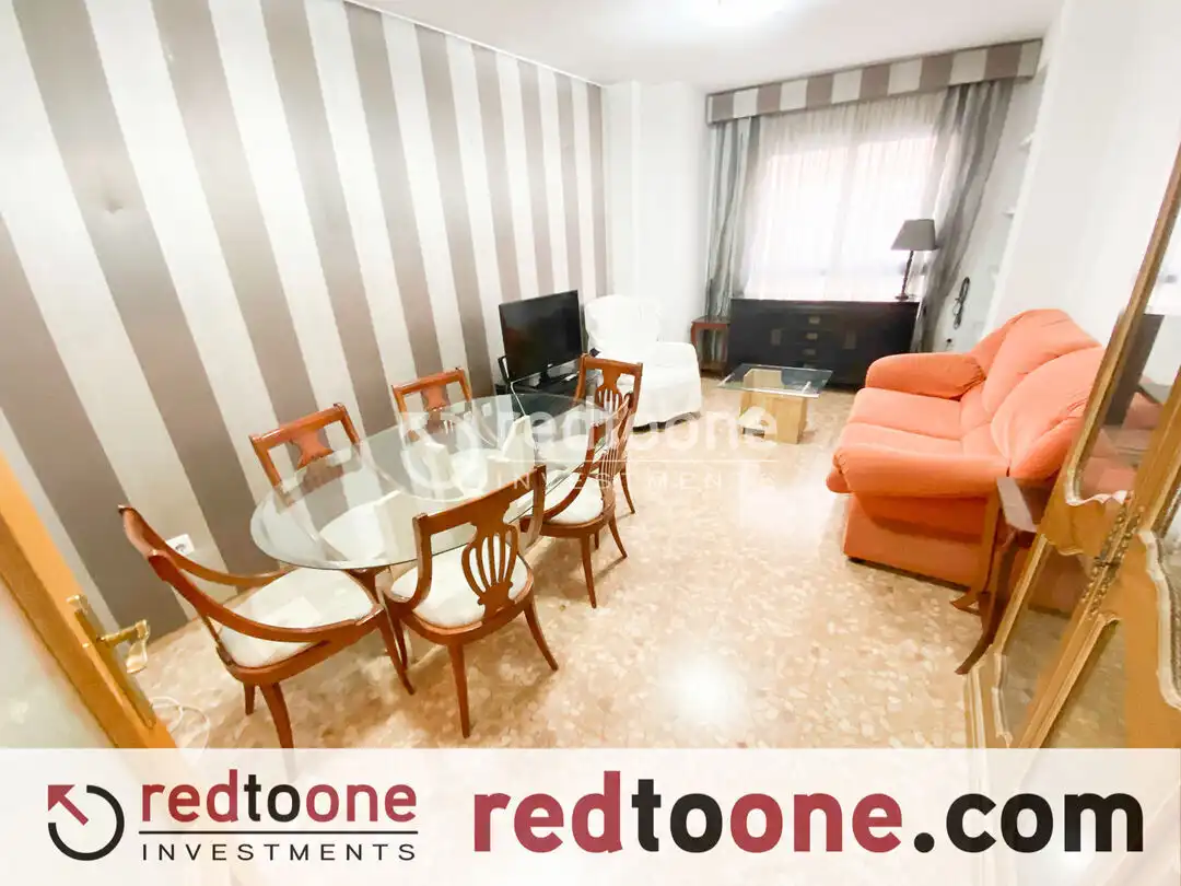 Living room of Flat for rent in Alicante / Alacant  with Air Conditioner, Oven and Washing machine
