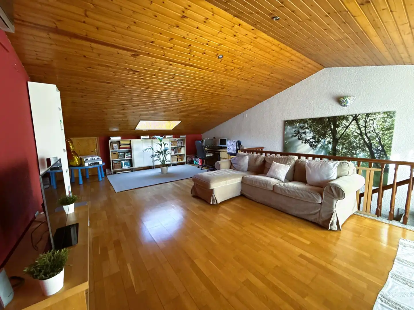 Sala d'estar de Casa adosada en venda en Les Franqueses del Vallès amb Aire condicionat, Calefacció i Parquet