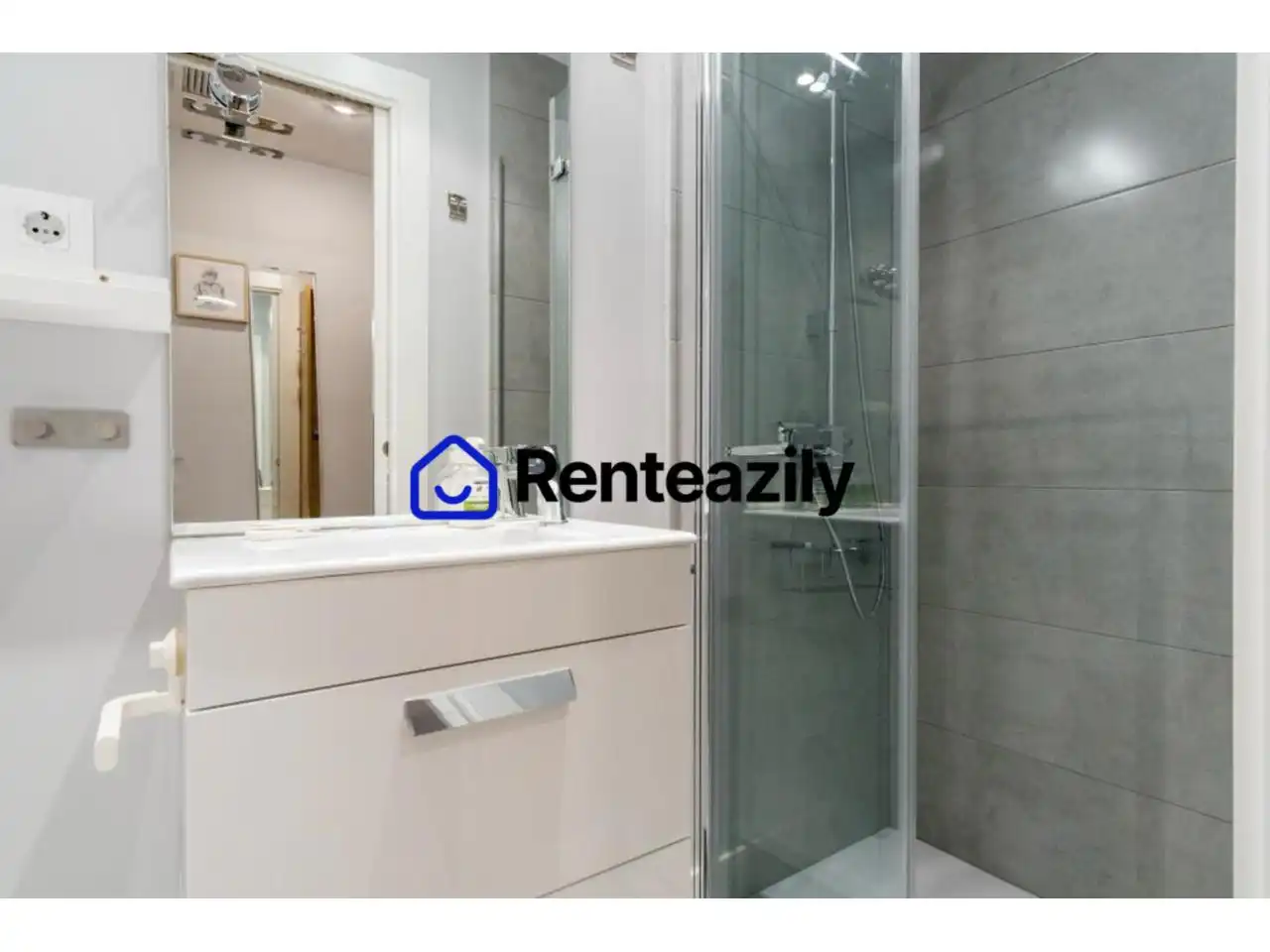 Badezimmer von Wohnungen zur Miete in Madrid mit Klimaanlage, Heizung und Möbliert