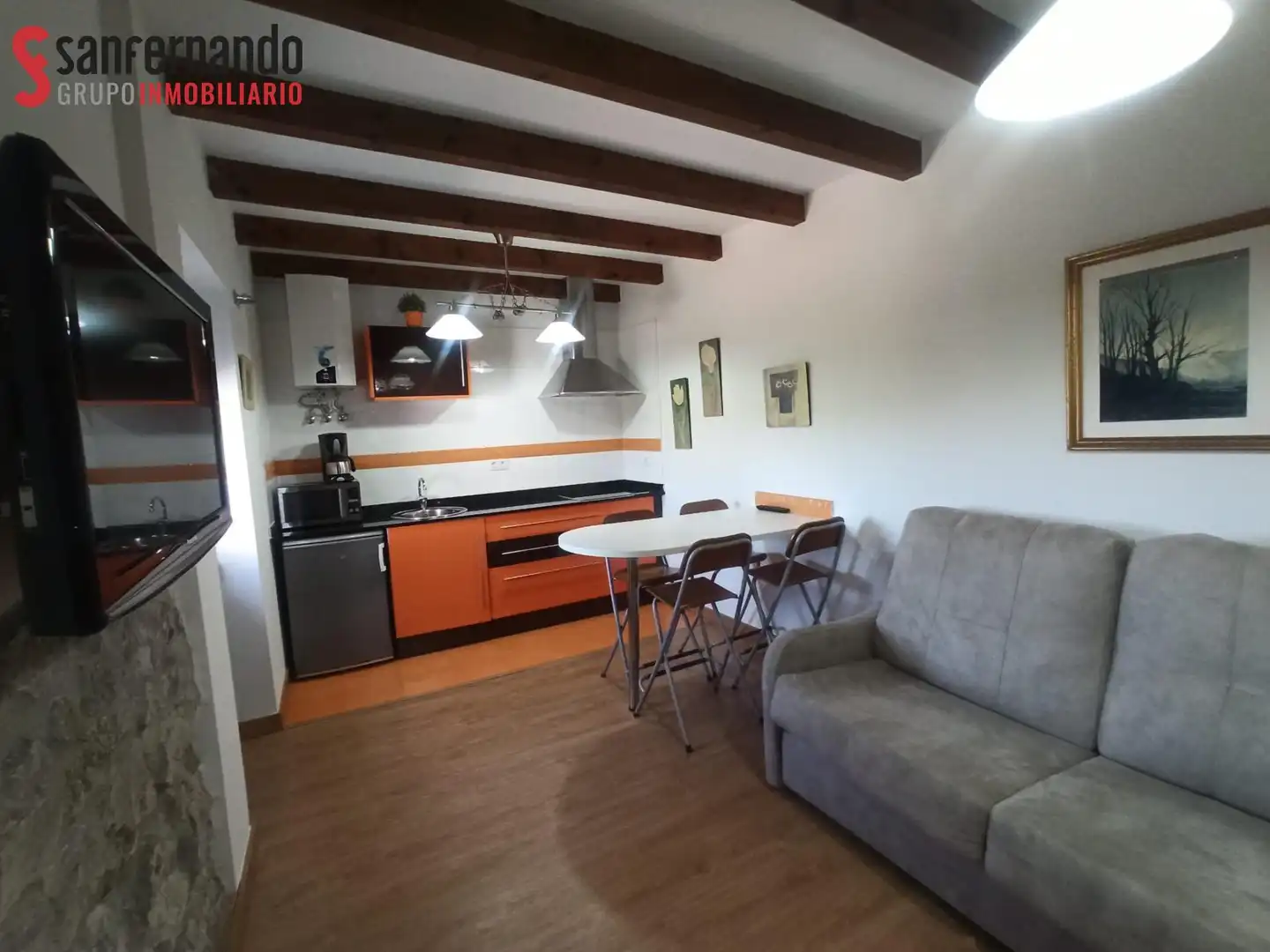 Cocina de Apartamento de alquiler en Santillana del Mar con Calefacción, Jardín privado y Terraza