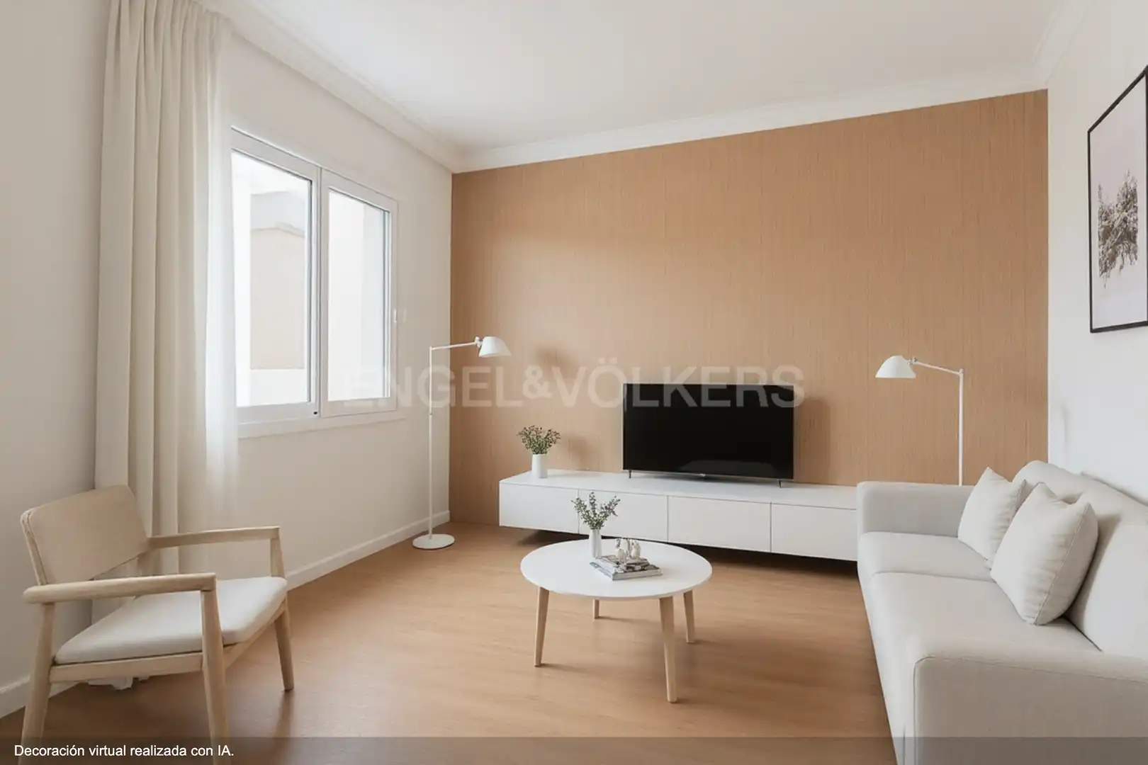 Living room of Flat for sale in Barcelona  with Heating, Parquet flooring and Furnished