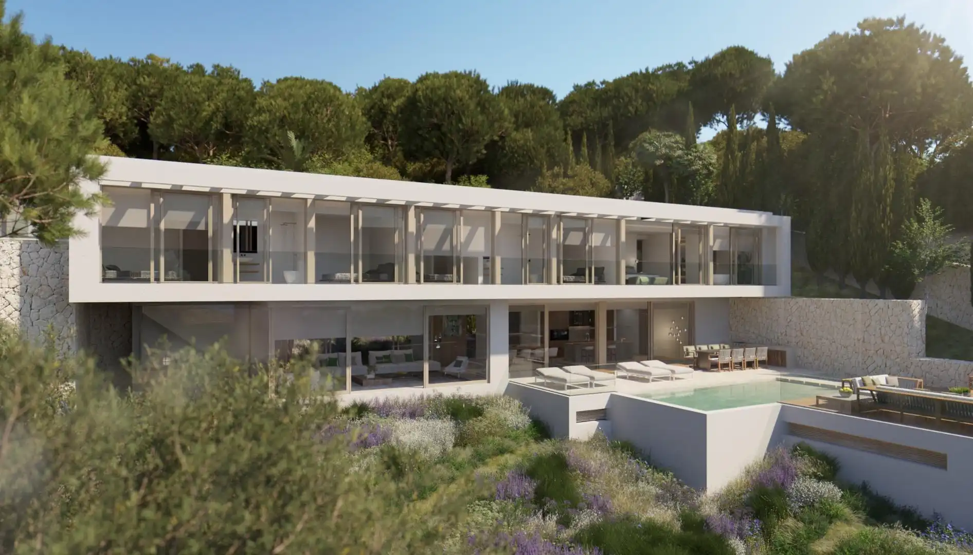 Vista exterior de Casa o xalet en venda en Calvià amb Aire condicionat, Jardí privat i Traster