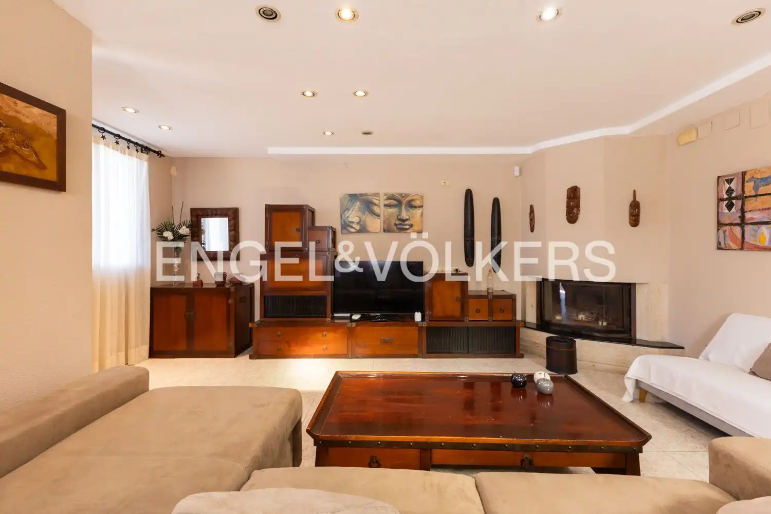Sala de estar de Casa o chalet de alquiler en Benicasim / Benicàssim con Aire acondicionado, Calefacción y Jardín privado