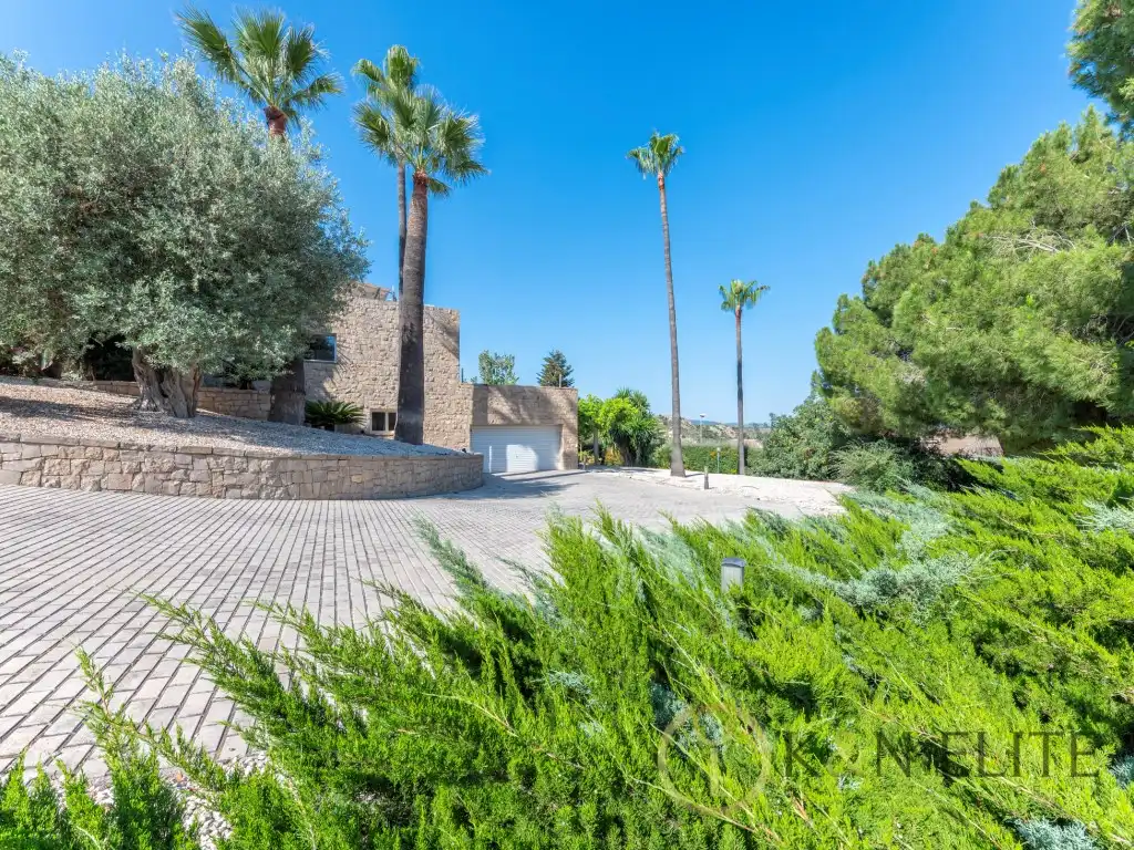 Exterior view of Houses for sale in Petrer  with Private garden and Swimming Pool