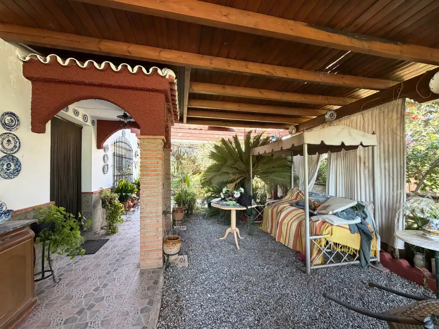 Terrasse von Country house zum Verkauf in Pizarra mit Klimaanlage, Privatgarten und Terrasse