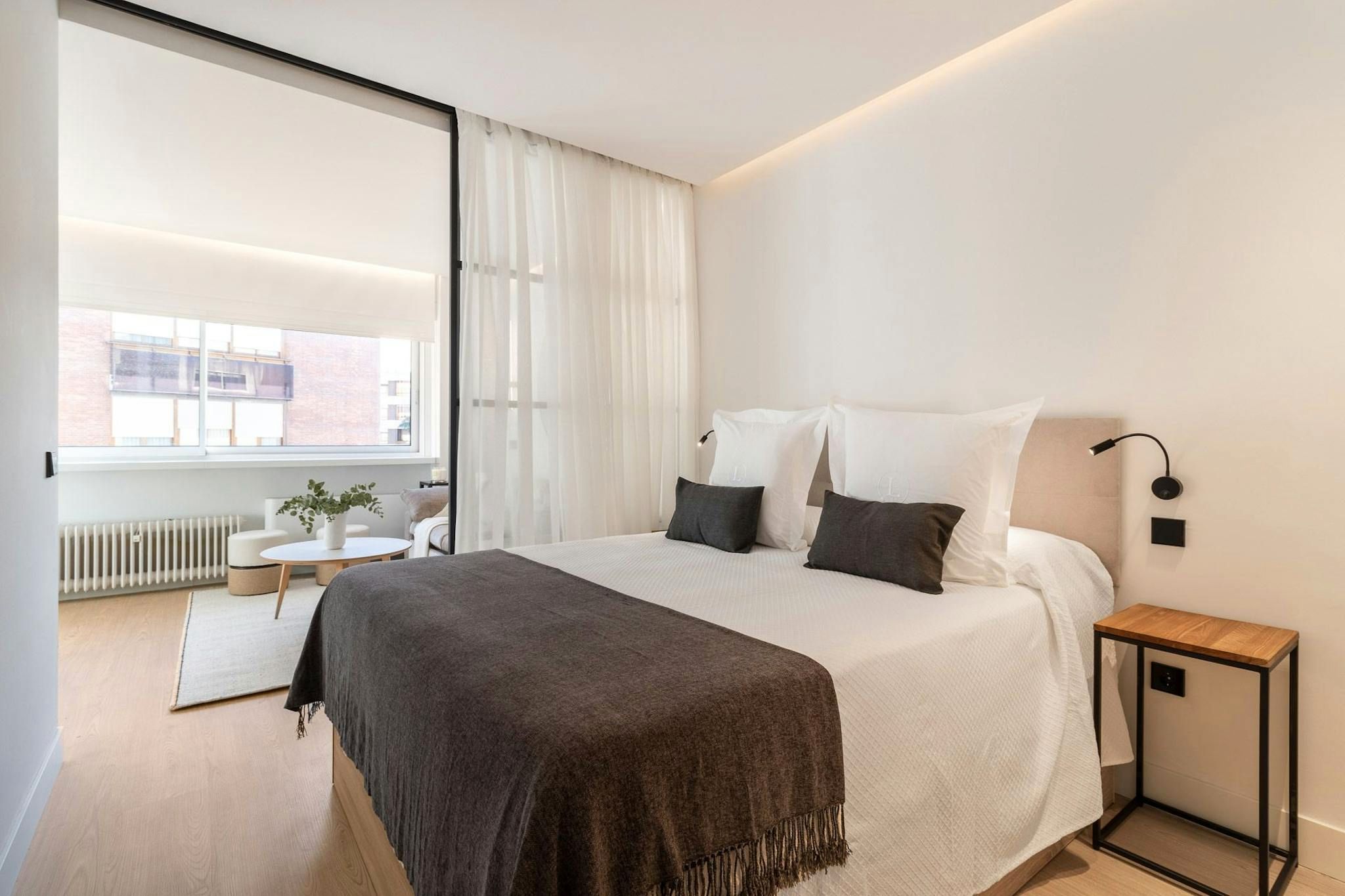 Bedroom of Flat to rent in  Madrid Capital  with Air Conditioner, Furnished and Washing machine