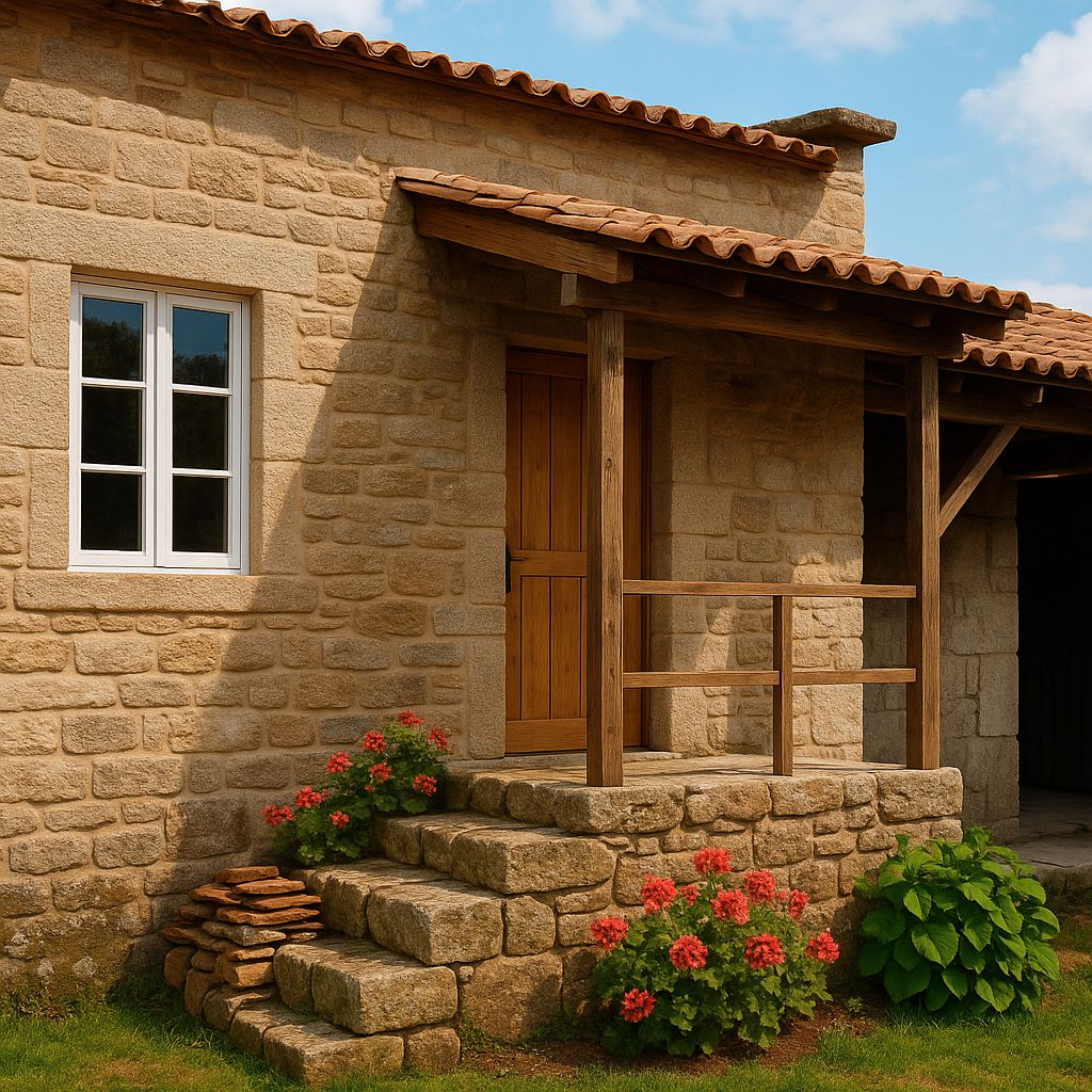 Exterior view of House or chalet for sale in Mondariz  with Private garden