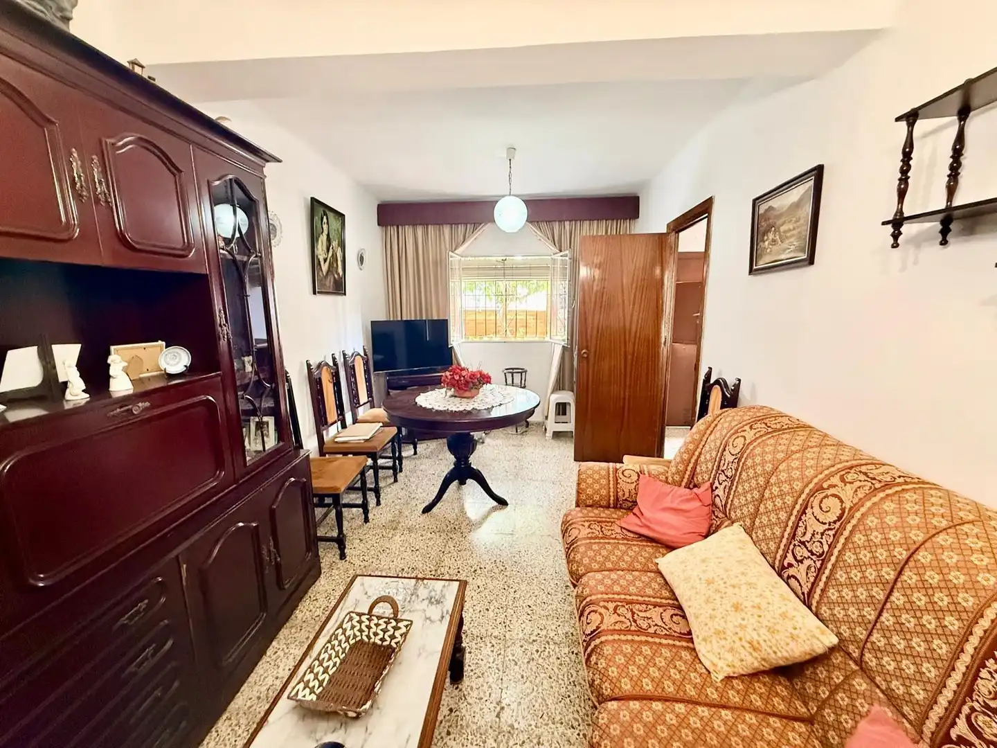 Sala de estar de Casa adosada en venta en Málaga con Terraza