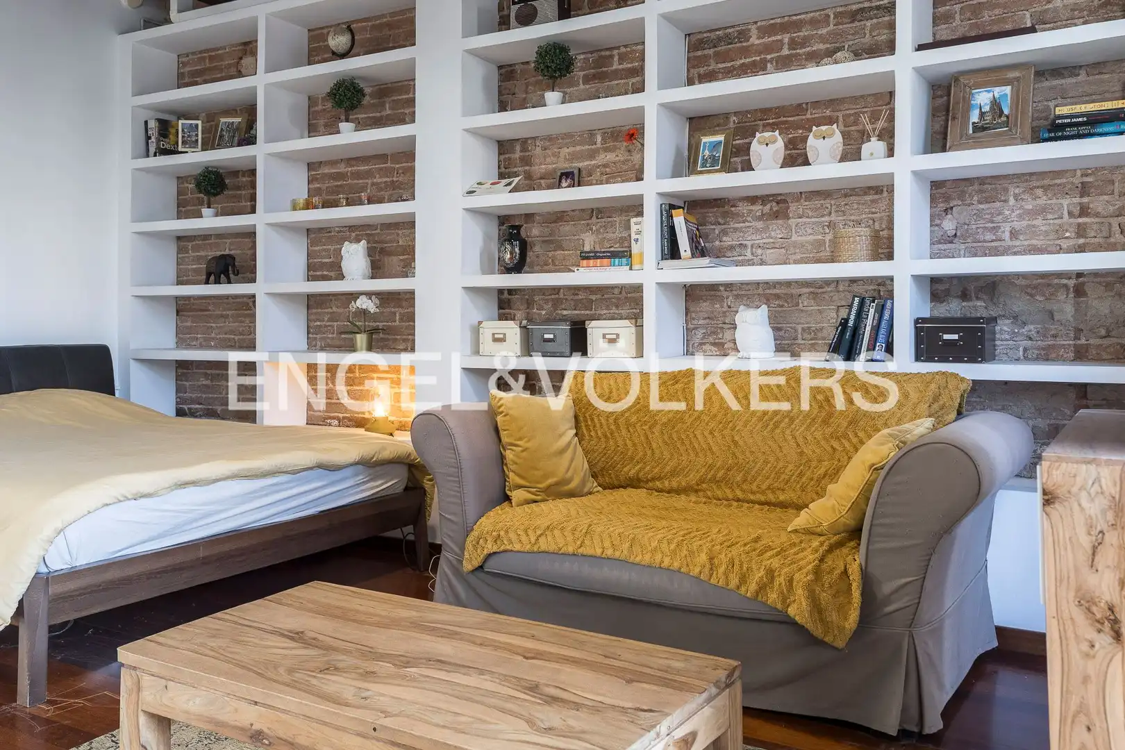 Wohnzimmer von Wohnung zur Miete in Barcelona mit Klimaanlage, Heizung und Parkett