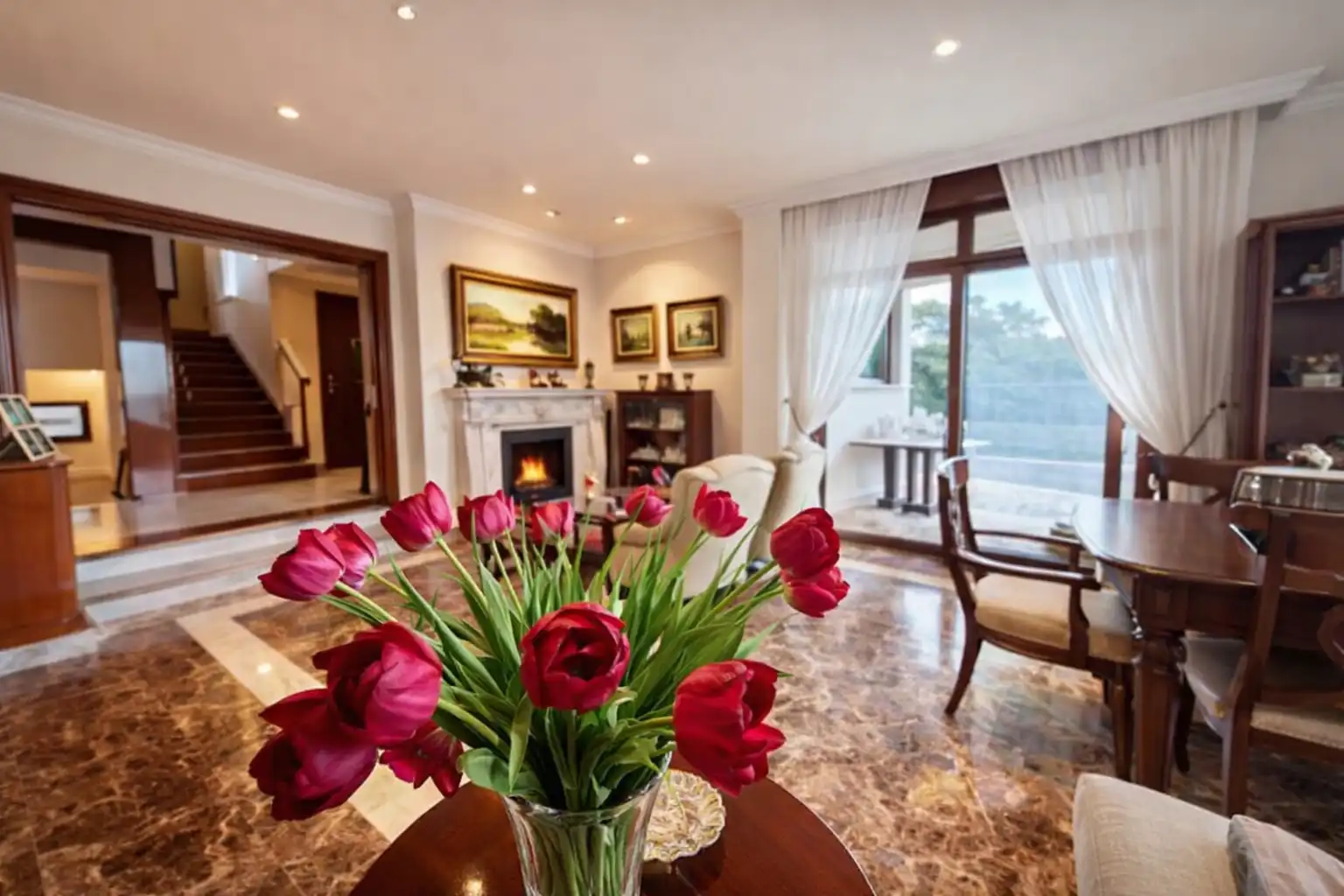 Sala de estar de Casa o chalet en venta en Vigo  con Calefacción, Jardín privado y Parquet