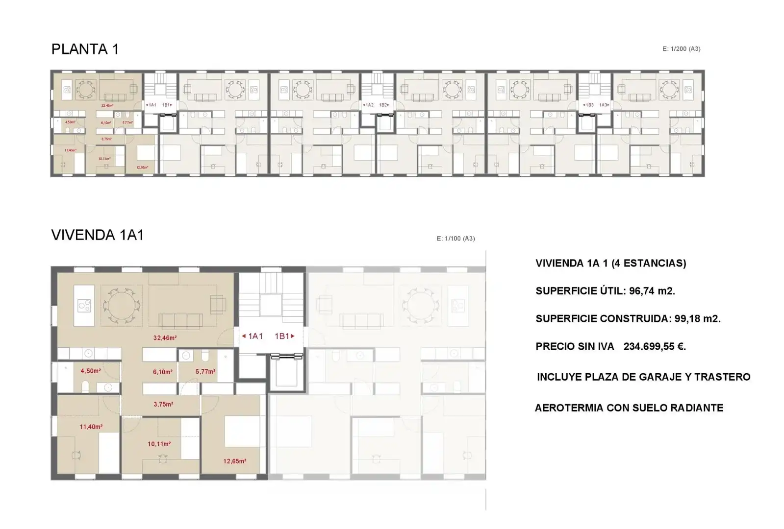 Wohnung zum Verkauf in Ames mit Heizung, Terrasse und Abstellraum