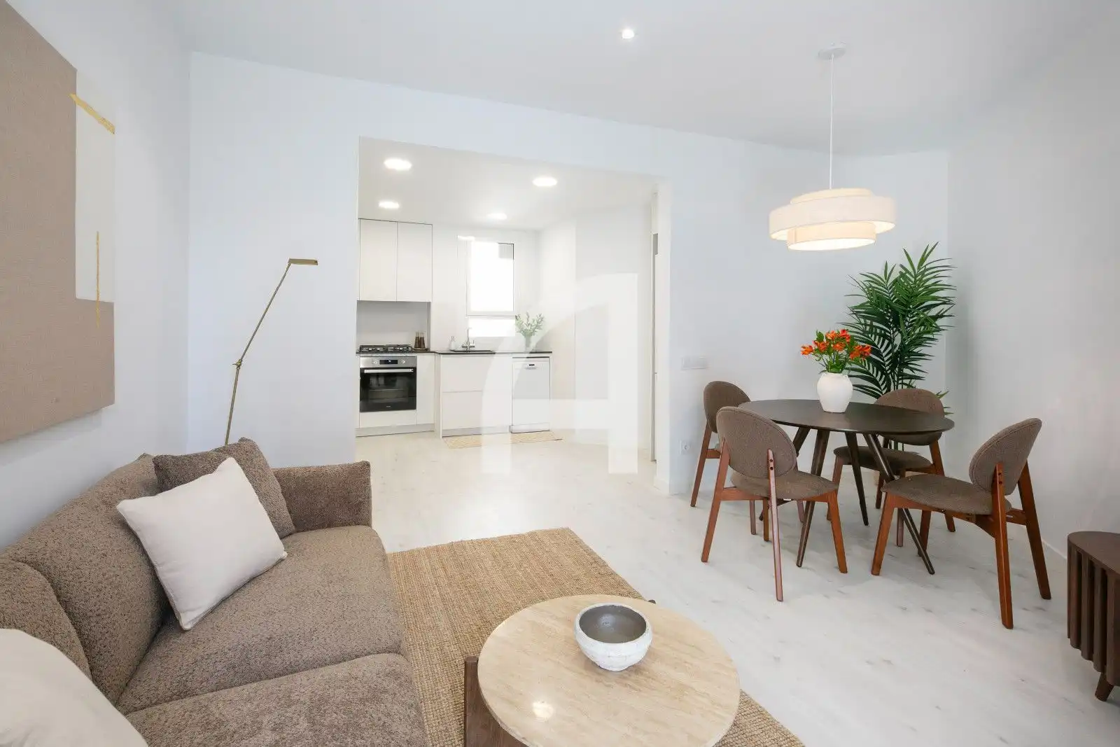 Wohnzimmer von Wohnung zur Miete in Barcelona mit Klimaanlage, Heizung und Parkett