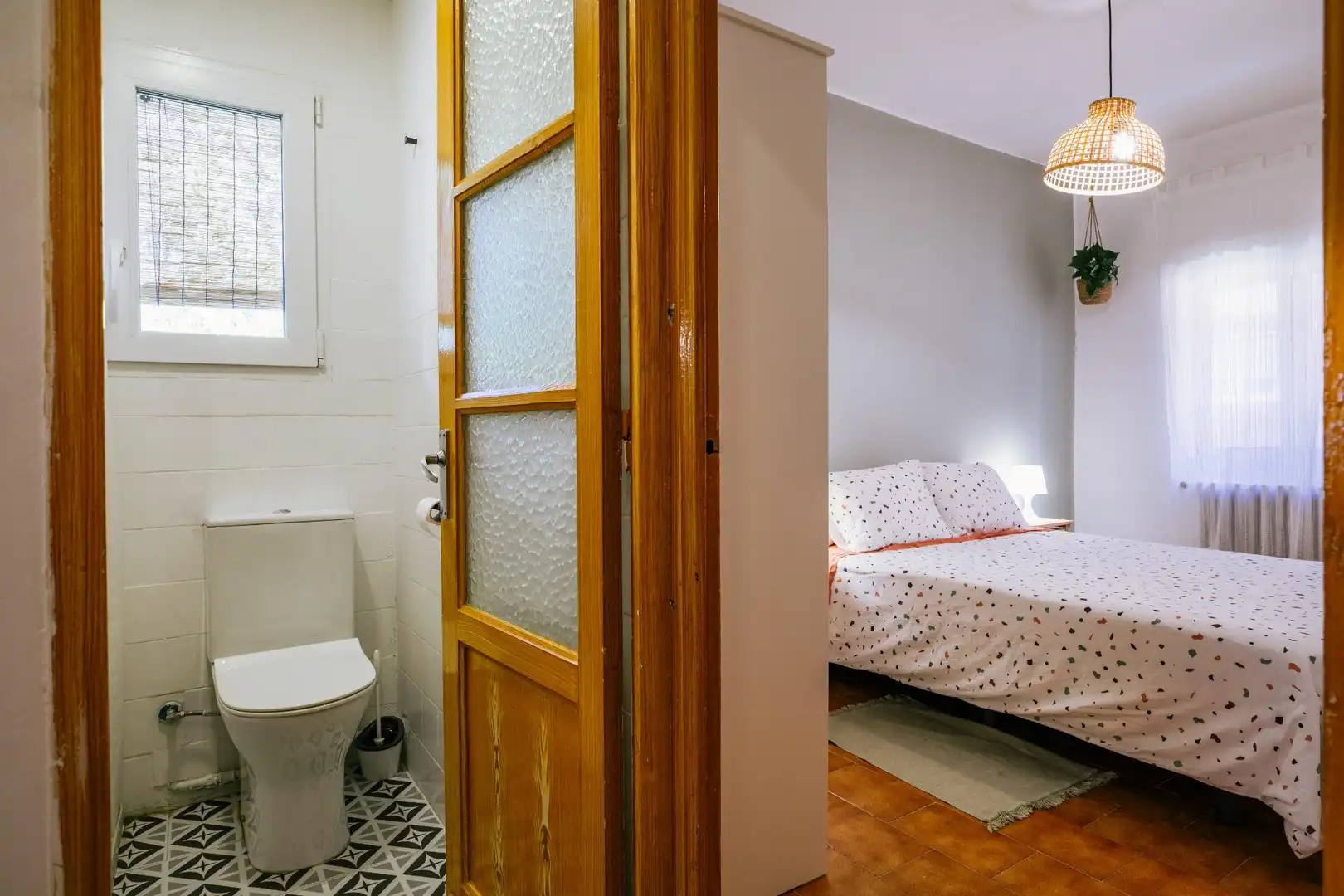 Schlafzimmer von Wohnung zum Verkauf in Sabiñánigo mit Heizung, Abstellraum und Möbliert