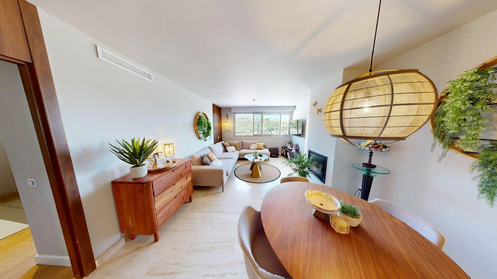 Wohnzimmer von Wohnung zum Verkauf in Mijas mit Klimaanlage, Heizung und Privatgarten