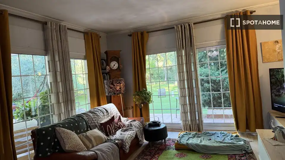 Living room of Flat for share in Matadepera  with Air Conditioner, Heating and Furnished