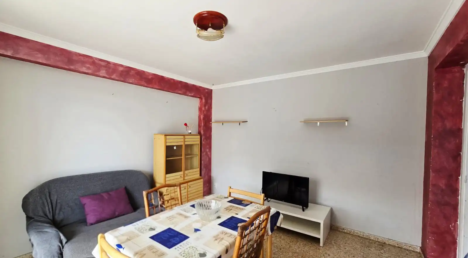 Sala d'estar de Apartament en venda en Oliva amb Terrassa, Moblat i Forn