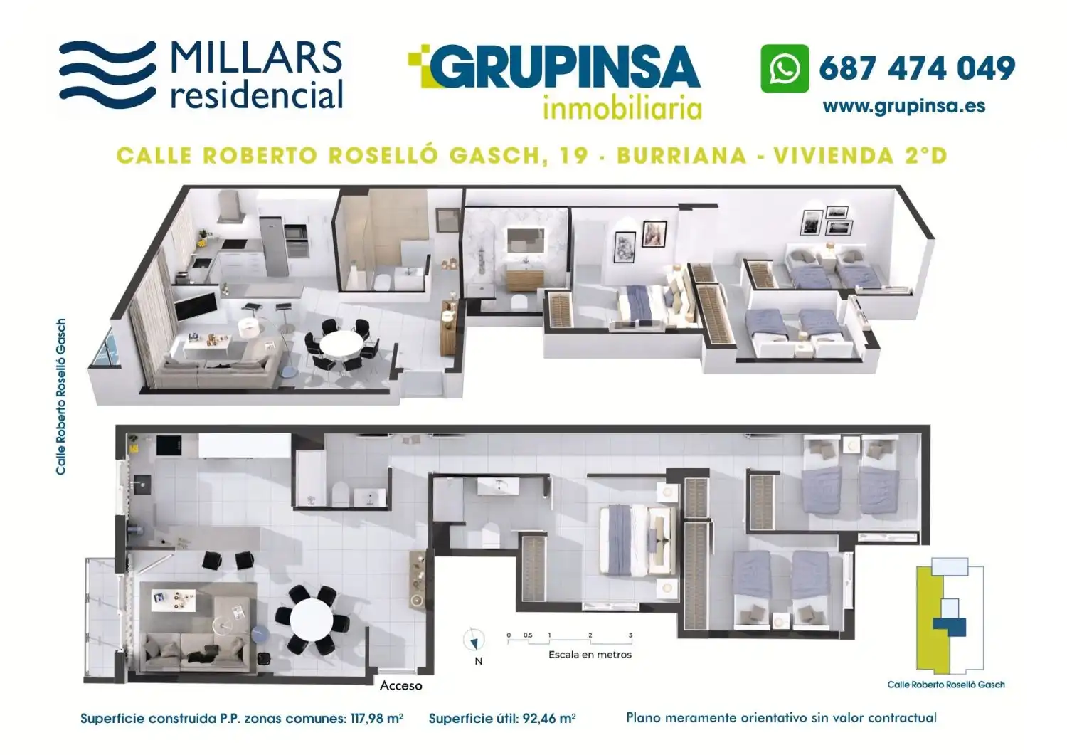 Pis en venda en Burriana / Borriana amb Aire condicionat, Balcó i Piscina comunitària