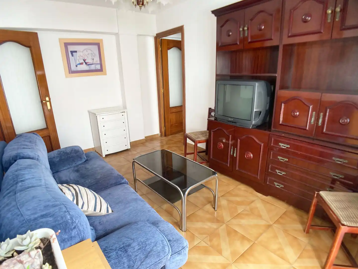 Sala de estar de Piso de alquiler en Madrid con Calefacción, Terraza y Amueblado
