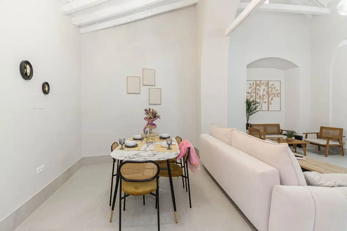 Dining room of Flat for sale in Utrera  with Heating, Terrace and Furnished