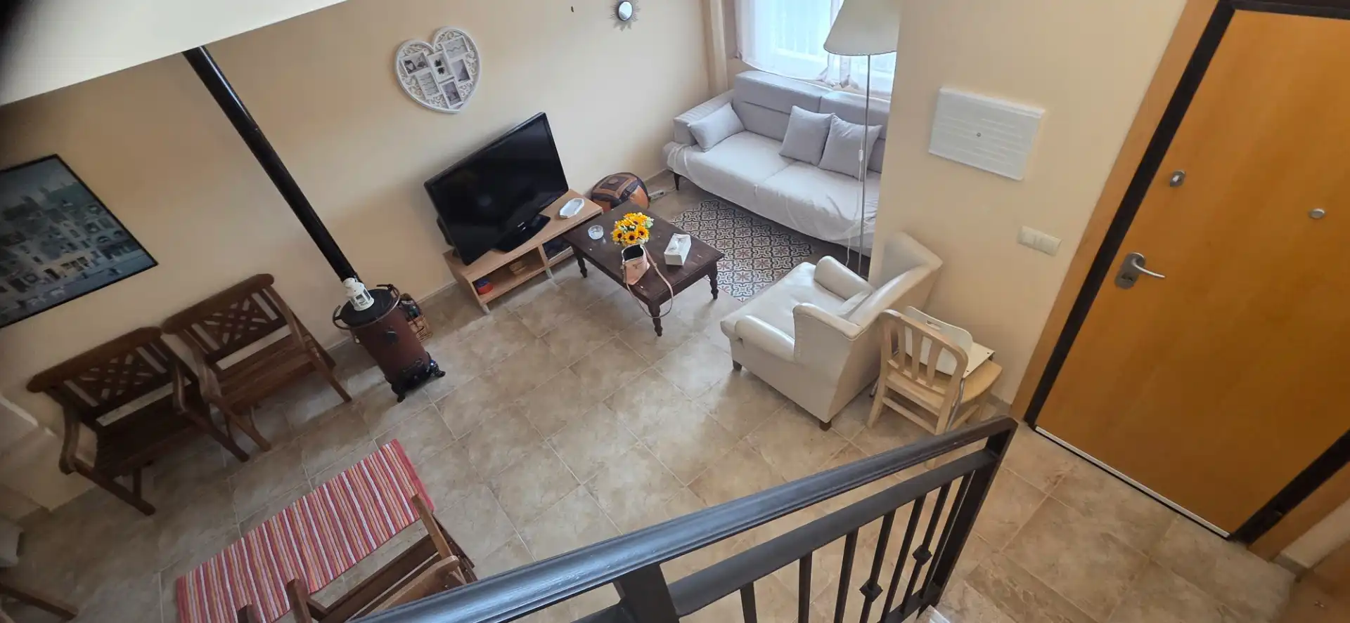 Sala de estar de Casa adosada en venta en Salinas con Amueblado, Horno y Lavadora