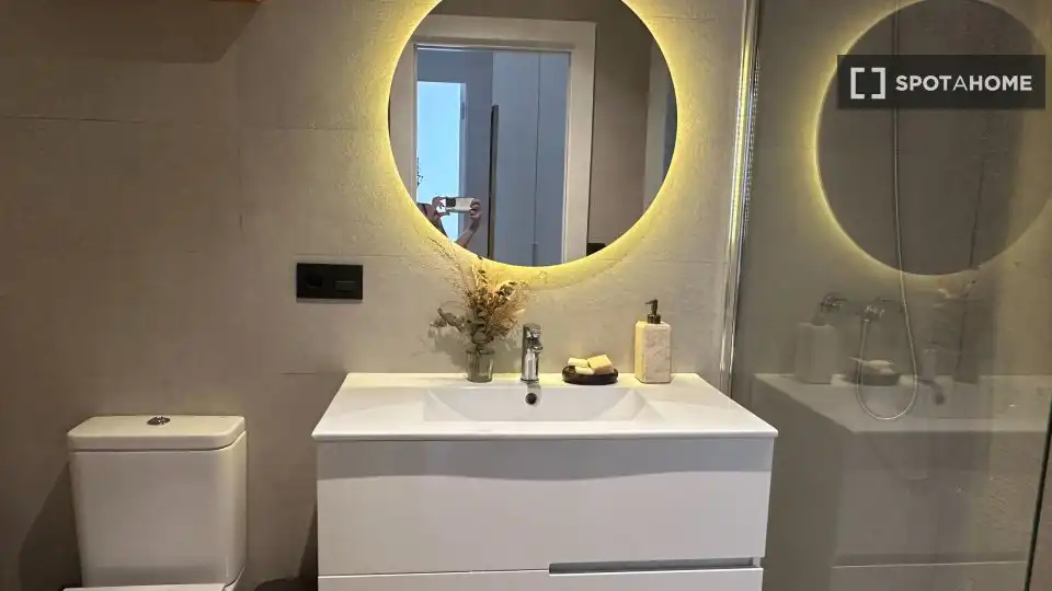 Baño de Apartamento para compartir en Málaga con Aire acondicionado, Terraza y Amueblado