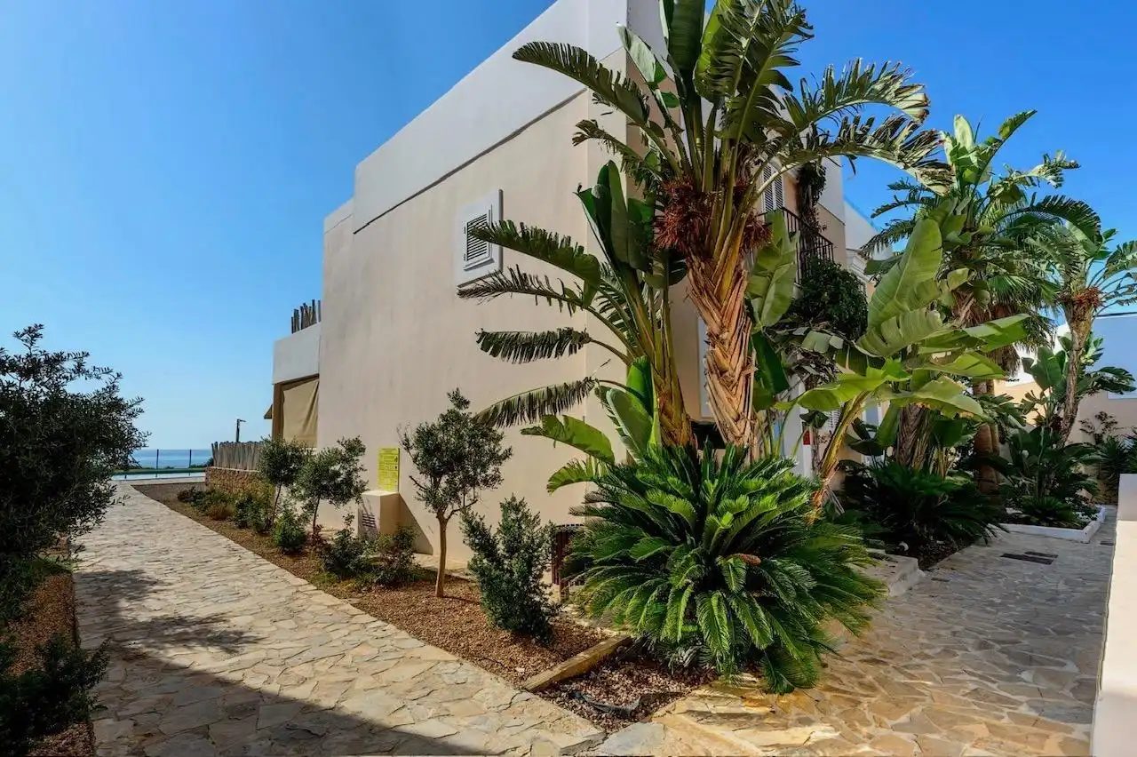 Exterior view of Detached homes for sale in Sant Josep de sa Talaia  with Air Conditioner, Heating and Private garden