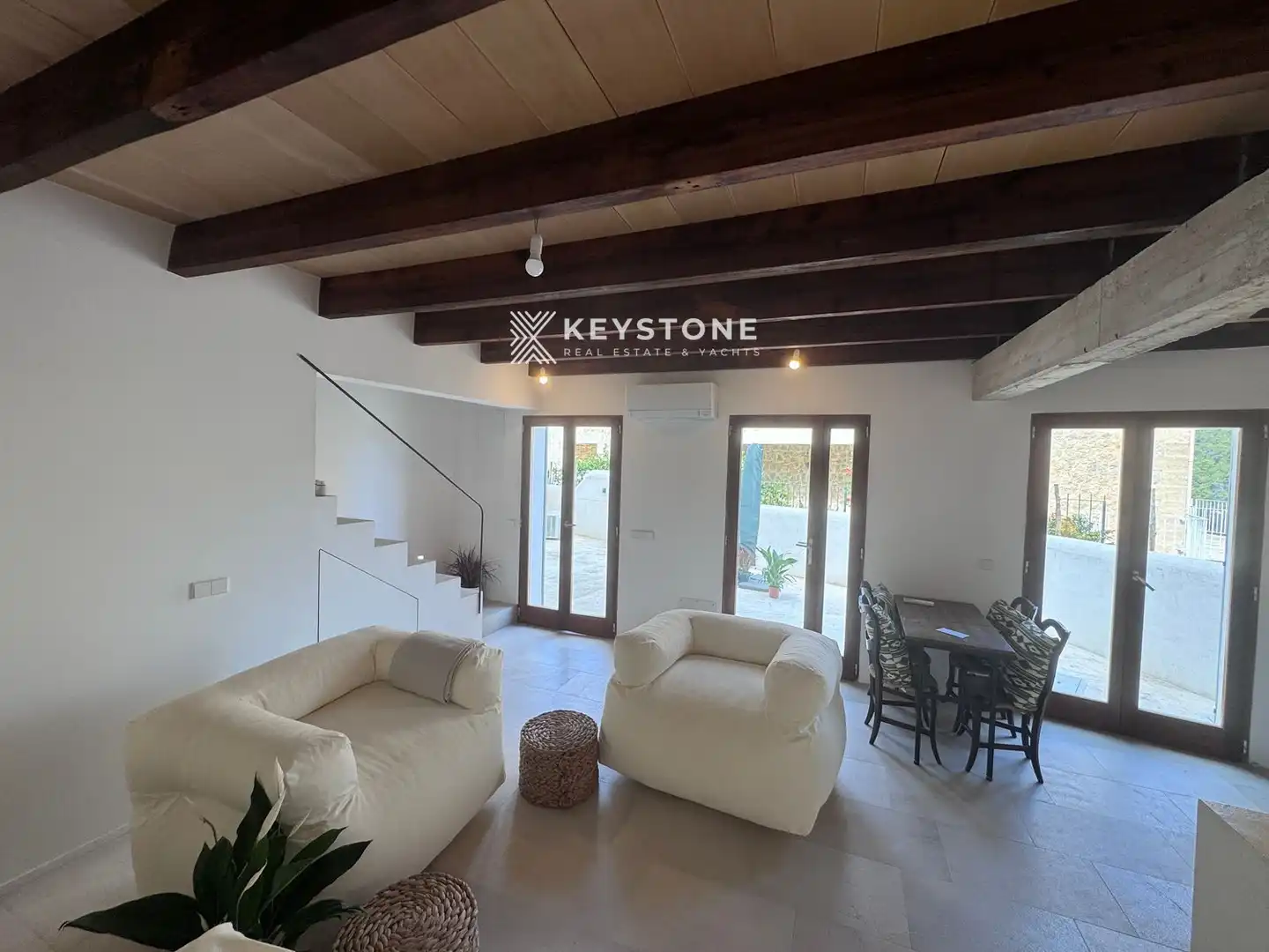 Sala de estar de Casa o chalet de alquiler en Estellencs con Aire acondicionado, Terraza y Amueblado