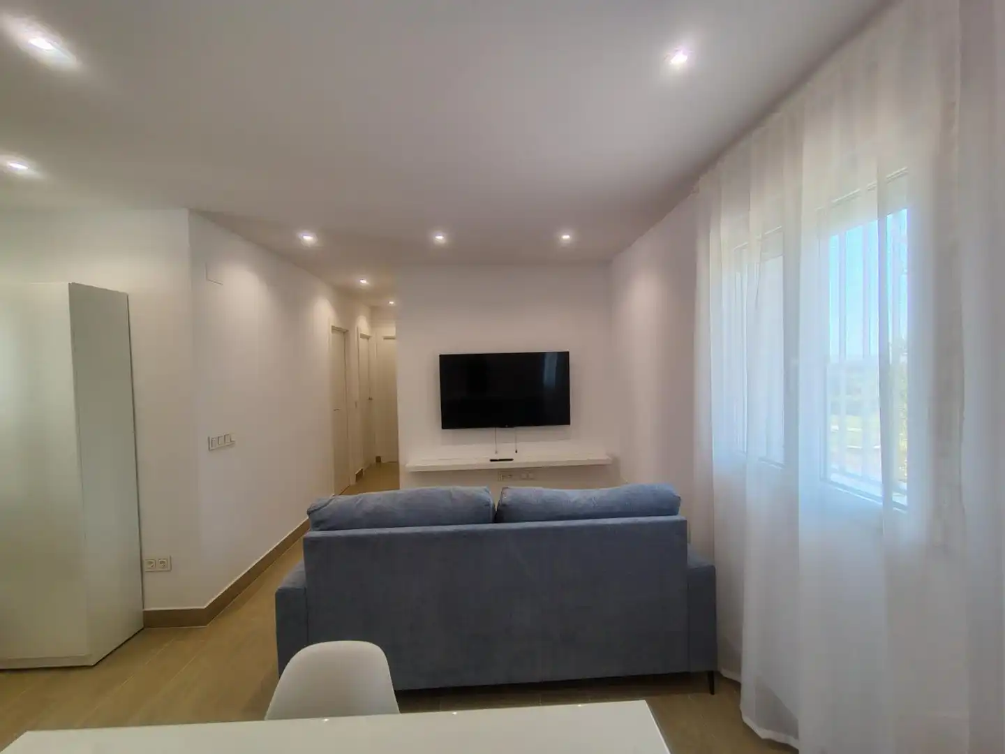 Sala d'estar de Pis de lloguer en Santander amb Calefacció, Terrassa i Moblat