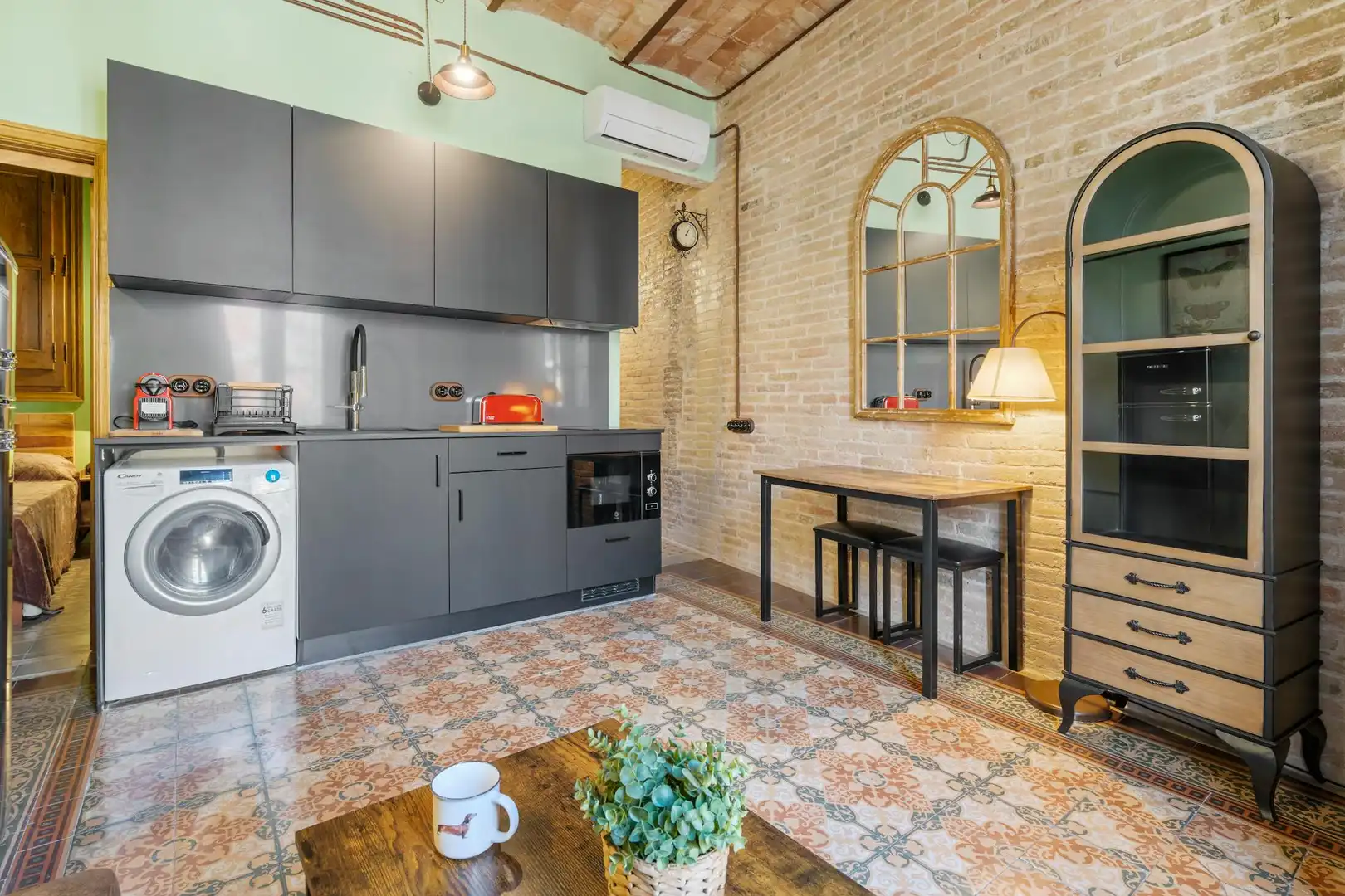 Kitchen of Flat for rent in Barcelona  with Air Conditioner, Heating and Furnished