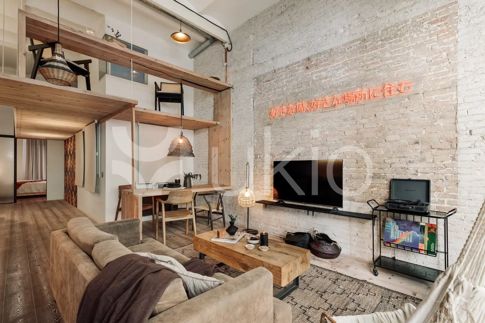 Sala d'estar de Apartament de lloguer en Barcelona amb Aire condicionat, Terrassa i Moblat