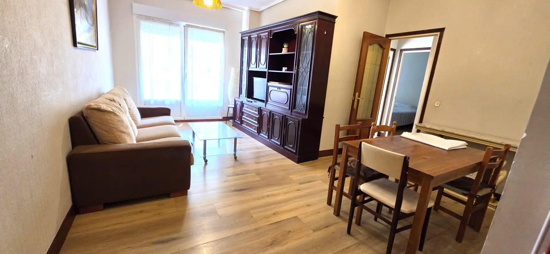 Living room of Flat for rent in Bilbao   with Heating, Parquet flooring and Furnished