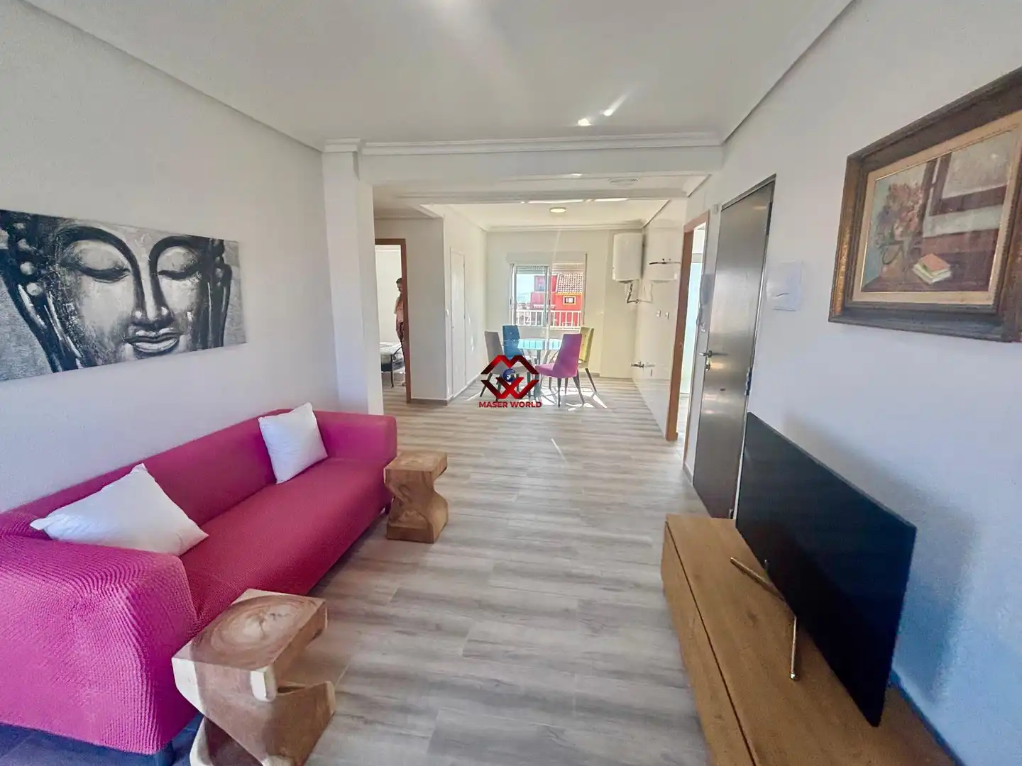 Sala d'estar de Apartament en venda en Pilar de la Horadada amb Aire condicionat, Calefacció i Terrassa
